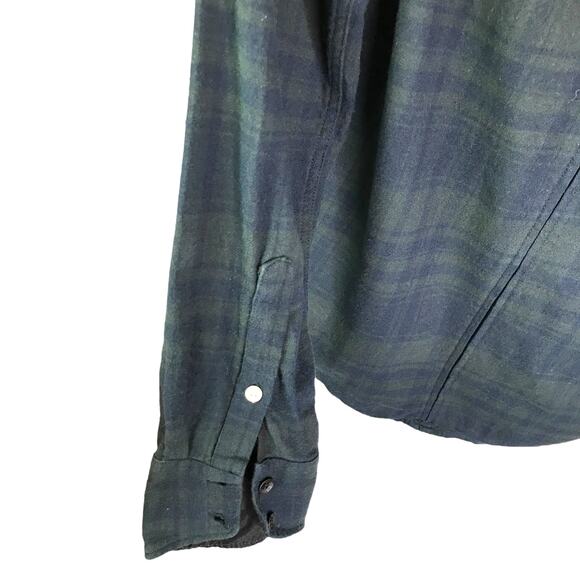 Rag & Bone Shirt Mens SP Green Blue Plaid Button Down Long Sleeve Collar Cotton - Picture 6 of 10